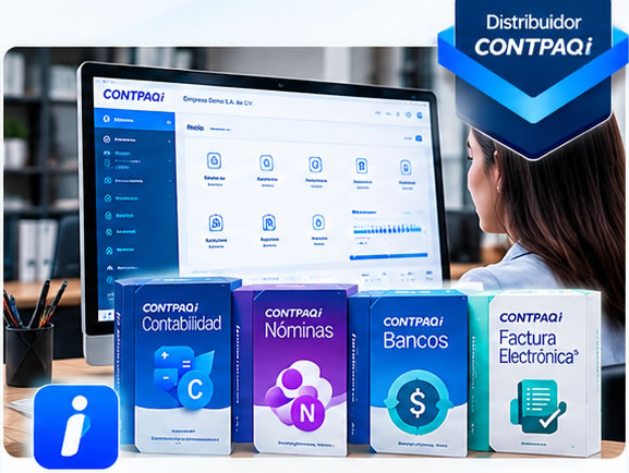 Software empresarial Contpaqi donde Solco Tech vende como distribuidor autorizado